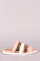 Bamboo Multi Band Slide Sandals