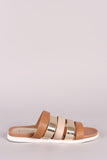 Bamboo Multi Band Slide Sandals