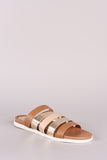 Bamboo Multi Band Slide Sandals